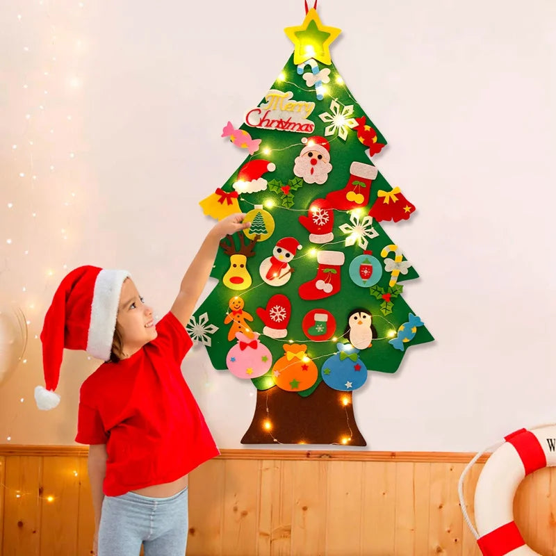 Sapin de Noël en Feutrine à Décorer pour Enfants Montessori